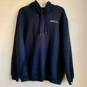 RVCA "At Ease" Black Graphic Pullover Hoodie men's Size XL NWT